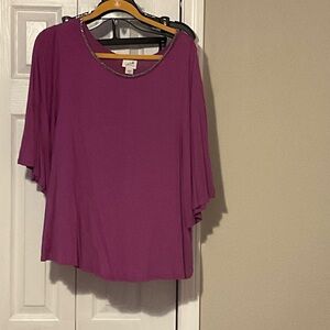 Purple Jaclyn Smith Women's Blouse